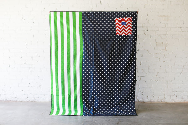 Roll-Up Blanket | Indigo Dot