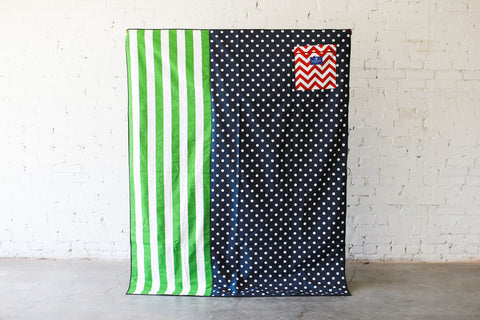 Roll-Up Blanket | Indigo Dot