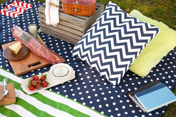 Roll-Up Blanket | Indigo Dot