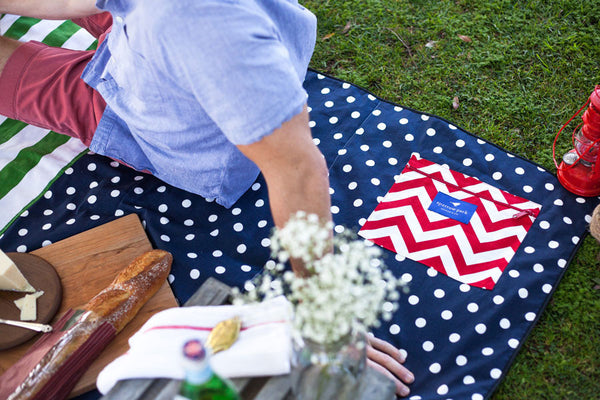 Roll-Up Blanket | Indigo Dot